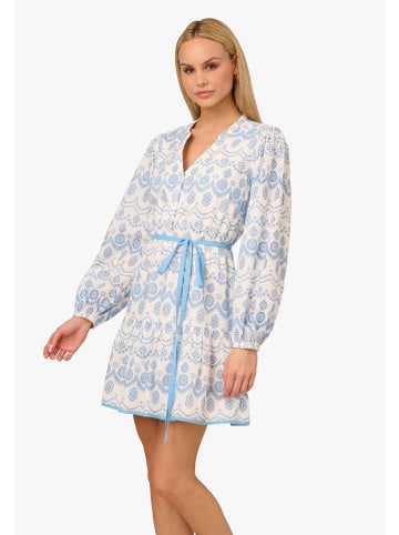 Adrianna Papell kurzes Sommerkleid Flounce Hem Short Dress in Light Blue/Ivory