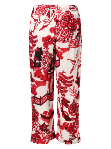 Marie Lund Pyjama-Hose in himbeer ecru