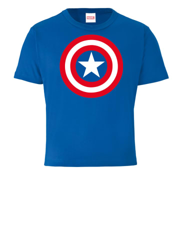 Logoshirt Kinder Organic T-Shirt Marvel Comics in blau