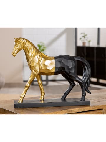 GILDE Skulptur Merlin goldfarben, schwarz - (H) 30,5 cm