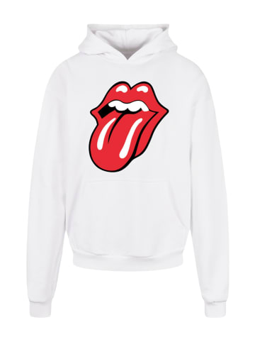 F4NT4STIC Ultra Heavy Hoodie The Rolling Stones Zunge in weiß