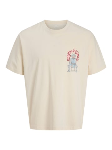 JACK & JONES PLUS T-shirt in Antique White