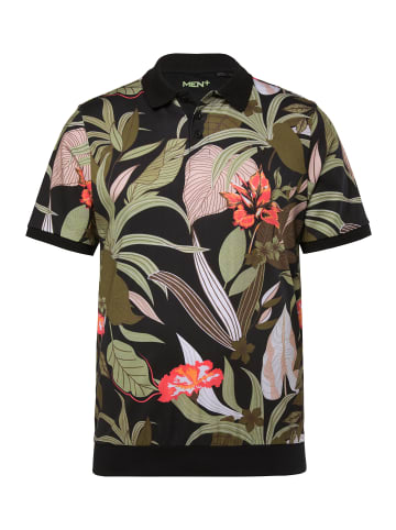 Men Plus Poloshirt in schwarz
