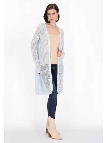 usha FESTIVAL Women Cardigan in light blue multicolor