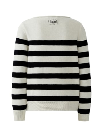 Oui Pullover in white black