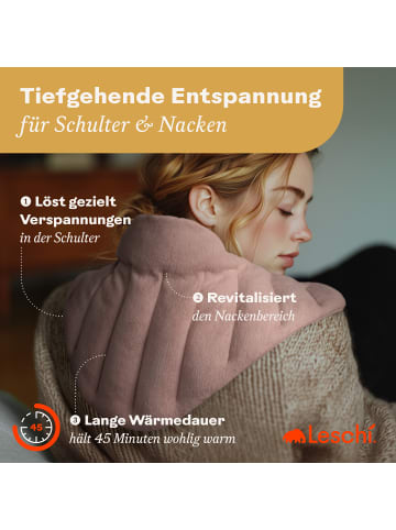 Leschi Körnerkissen 100 % Bio-Baumwolle, Wärmekissen "Dreieck" in Rosa