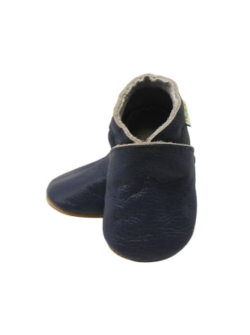Yalion Leder-Krabbelschuhe in Dunkelblau