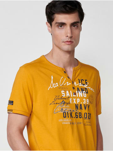 KOROSHI Kurzarm-t-shirt. in gelb