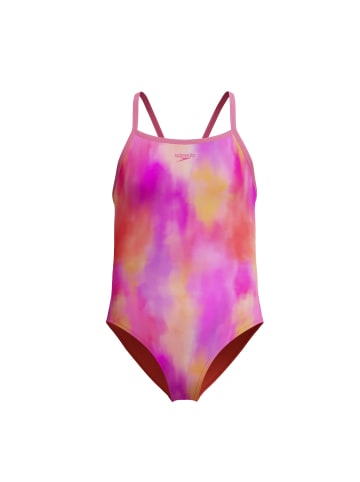 Speedo Schwimmanzug mit Print chlorbeständig und schnelltrocknend in rosa
