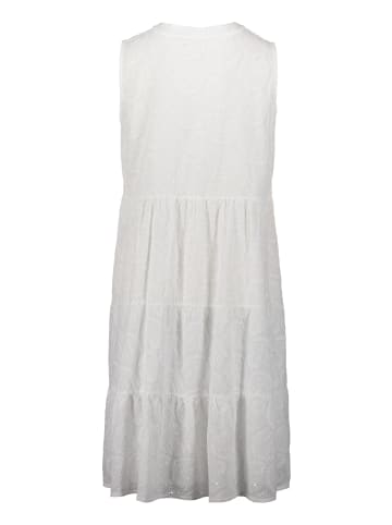 CARTOON Spitzenkleid mit Lochmuster in Weiß