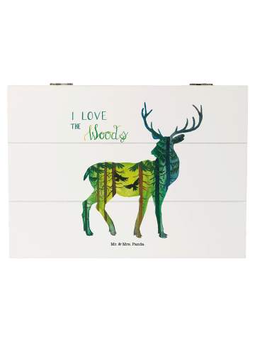 Mr. & Mrs. Panda Aufbewahrungsbox Hirsch I love the woods mit Sp... in Weiß