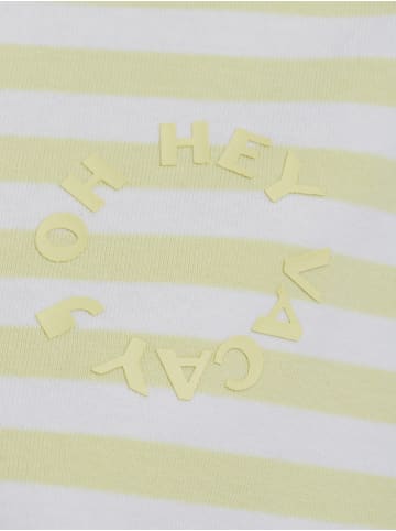 comma T-Shirt in limone weiß - 0001