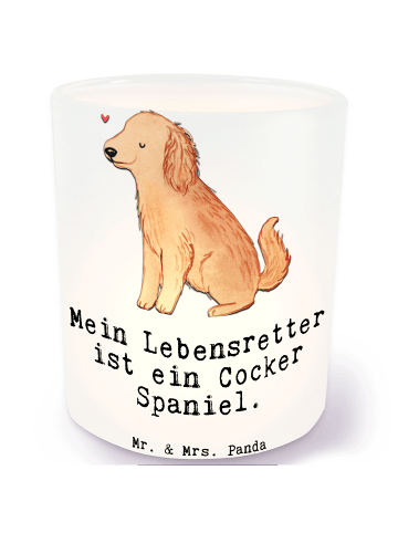Mr. & Mrs. Panda Teelichthalter Blümchener Spaniel Lebensretter mit ... in Transparent