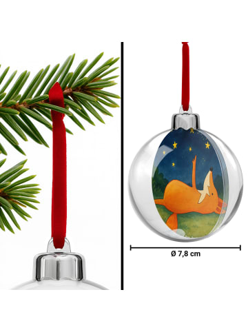 Mr. & Mrs. Panda christbaumkugel Fuchs Sterne Design ohne Spruch in Weiß
