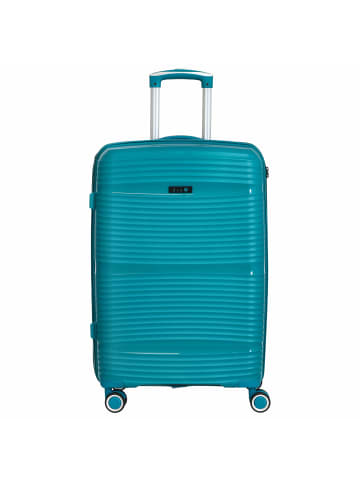 D&N Travel Line 4200 - 4-Rollen-Trolley M 67 cm (taupe) in petrol