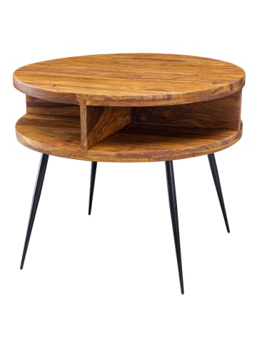 KADIMA DESIGN Couchtisch | Sheesham/Metall, Ablage, Industrial, Vintage