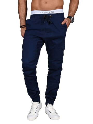 Alessandro Salvarini Hose Regular Fit in Dunkelblau