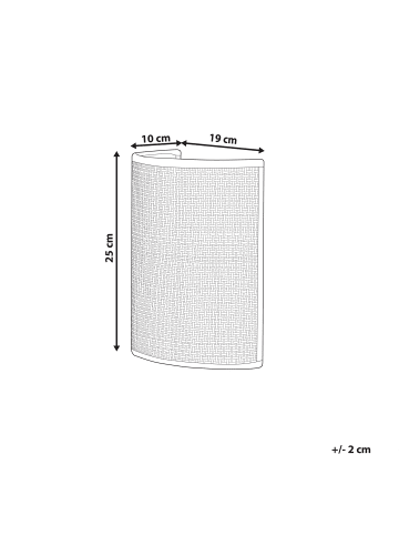 Beliani Wandleuchten DEMITRIE in Naturfarben - (W) 19 x (H) 25 x (L) 10 cm