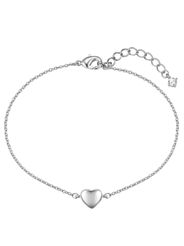 Lulu & Jane Armband Herz aus Messing mit Zirkonia in silber