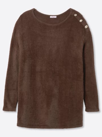 sheego Langarm-Pullover in schoko