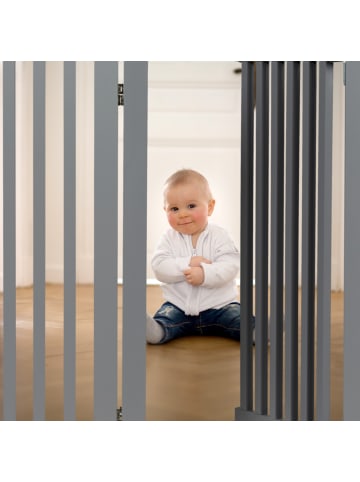 relaxdays Absperrgitter in Grau - (B)207 x (H)92 x (T)30 cm