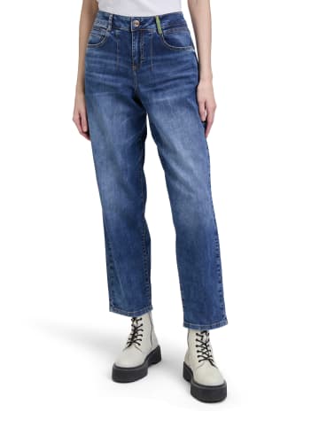 CARTOON Used Look-Jeans mit Waschung in Dark Blue Denim