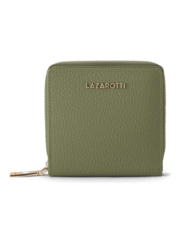 Lazarotti Bologna Leather Medium Zip-Around Geldbörse Leder 10 cm olive