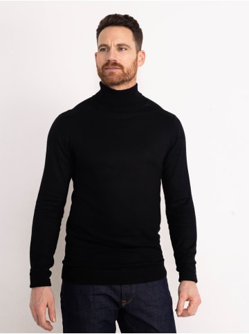 Petrol Industries Essential Rollkragenpullover in Schwarz
