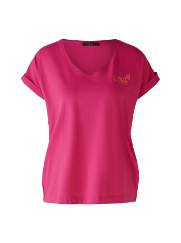 Oui T-Shirt reine Baumwolle in pink