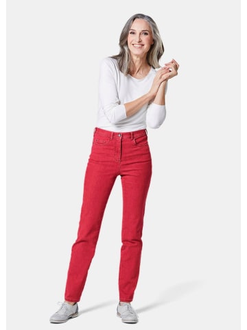 GOLDNER High-Stretch-Jeanshose LOUISA in rot