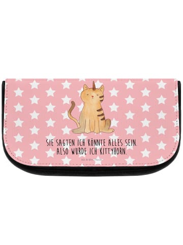 Mr. & Mrs. Panda kosmetiktäschchen Einhorn Katze mit Spruch in Rot Pastell