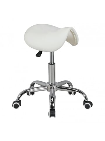 FineBuy Bürostuhl in Weiß / Kunstleder / 60x60x60