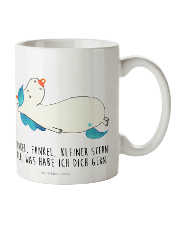 Mr. & Mrs. Panda Trinklernbecher Einhorn Schnuller mit Spruch in Weiß