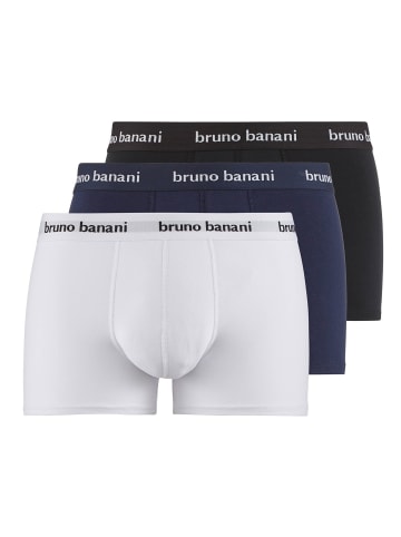 Bruno Banani Boxershort 3er Pack in Weiß/Blau/Schwarz