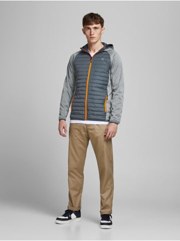 Jack & Jones Softshell Stepp Jacke mit Kapuze JJEMULTI in Grau-2