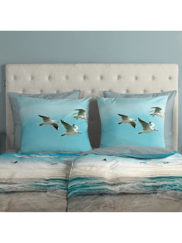 Good Morning Renforcé Wendebettwäsche in blau