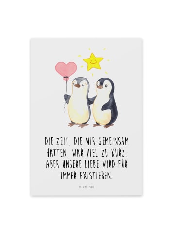 Mr. & Mrs. Panda Trauerkarte Eltern Sternenkind mit Spruch in Weiß
