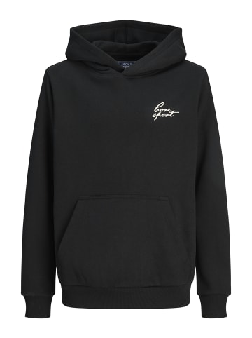 JACK & JONES Junior Hoodie 'Dust Script' in schwarz
