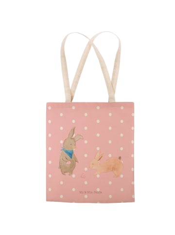 Mr. & Mrs. Panda Strandtasche Hasen Muschel ohne Spruch in Rot Pastell