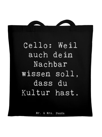 Mr. & Mrs. Panda Shopping Tasche Spruch Zeichenllo Kultur mit Spruch in Schwarz