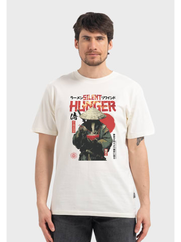 OLDSKULL T-Shirt Asian Monk Ramen Treet Graphic in Off White