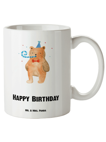 Mr. & Mrs. Panda Haferl Bär Geburtstag mit Spruch in Weiß