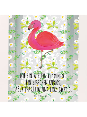 Mr. & Mrs. Panda Deko Laterne Flamingo Classic mit Spruch in Transparent