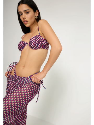 LSCN BY LASCANA Meshrock in rot-blau-beige bedruckt