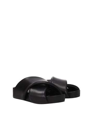 Jil Sander Schwarz Leder Hausschuhe