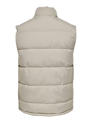 ONLY & SONS Steppweste in Silver Lining