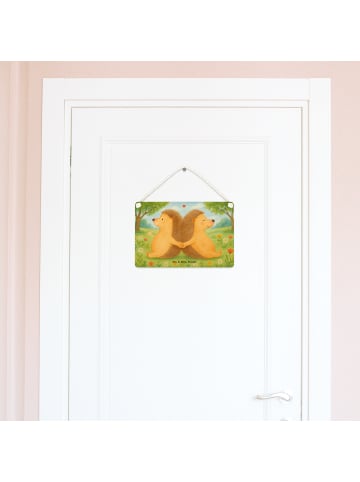 Mr. & Mrs. Panda Schild Igel händchenhaltend Design ohne Spruch in Weiß