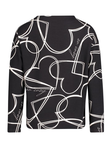 Betty Barclay Sweatshirt mit Rippenstruktur in Schwarz/Weiß