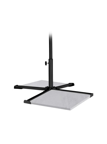 relaxdays Platten Sonnenschirmständer in Schwarz