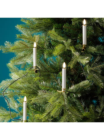 MARELIDA LED Weihnachtskerzen Lichterkette 20 Baumkerzen L: 9,5m in weiß